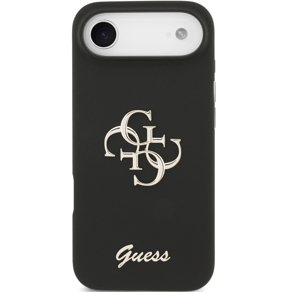 Etui Guess Hardcase Silicone Big 4G Script do iPhone Air, czarne
